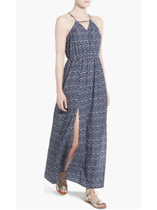 BP Dresses & Skirts - BP Nordstrom Indigo Ikat Halter Maxi Dress NWT Boho Festival Resort Euro Summer